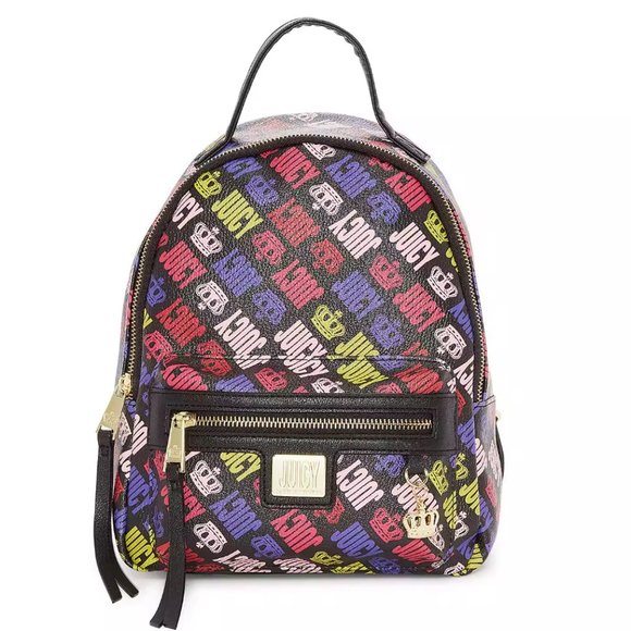 Juicy By Juicy Couture | Crowd Pleaser Backpack | Vinyl | Multi Color - Picture 1 of 4